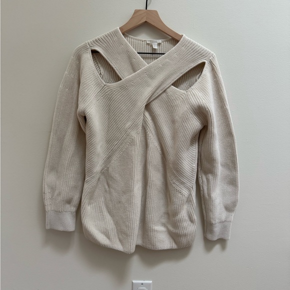 COS Off-the-Shoulder Cream Sweater - Picture 1 of 4